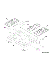 Main Top parts for Kenmore Range 790.78043410 (79078043410, 790 78043410) from AppliancePartsPros.com