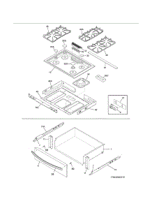 Top / Drawer parts for Kenmore Range 790.32603312 (79032603312, 790 32603312) from AppliancePartsPros.com
