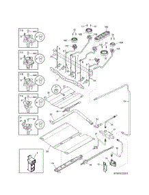 Burner parts for Kenmore Range 790.74332311 (79074332311, 790 74332311) from AppliancePartsPros.com