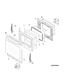 Door parts for Kenmore Range 790.74032311 (79074032311, 790 74032311) from AppliancePartsPros.com