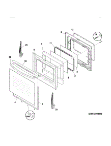 Door parts for Kenmore Range 790.74232311 (79074232311, 790 74232311) from AppliancePartsPros.com