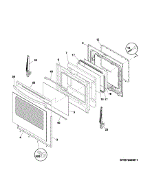 Door parts for Kenmore Range 790.74033311 (79074033311, 790 74033311) from AppliancePartsPros.com