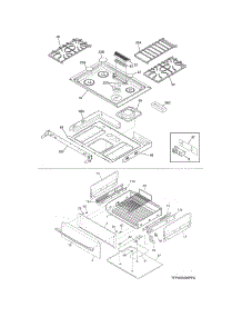 Top / Drawer parts for Kenmore Range 790.32613313 (79032613313, 790 32613313) from AppliancePartsPros.com