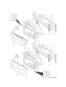 Doors parts for Kenmore Range 790.97603301 (79097603301, 790 97603301) from AppliancePartsPros.com