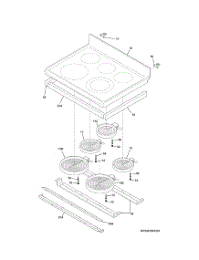 Main Top parts for Kenmore Range 790.97603301 (79097603301, 790 97603301) from AppliancePartsPros.com