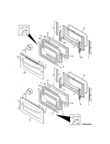 Doors parts for Kenmore Range 790.97633300 (79097633300, 790 97633300) from AppliancePartsPros.com