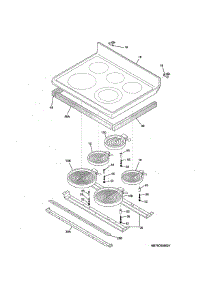 Main Top parts for Kenmore Range 790.97633300 (79097633300, 790 97633300) from AppliancePartsPros.com