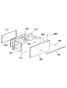 Oven Door Section parts for Kenmore Range 911.7312190 (9117312190, 911 7312190) from AppliancePartsPros.com