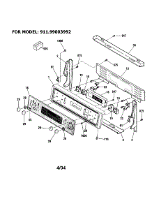 Backguard - 911.99003992 parts for Kenmore Range 911.99002992 (91199002992, 911 99002992) from AppliancePartsPros.com