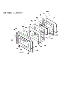 Door - 911.99003992 parts for Kenmore Range 911.99002992 (91199002992, 911 99002992) from AppliancePartsPros.com