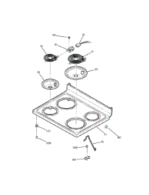 Cooktop parts for Kenmore Range 911.95499301 (91195499301, 911 95499301) from AppliancePartsPros.com