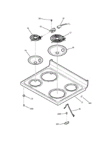 Cooktop parts for Kenmore Range 911.94401301 (91194401301, 911 94401301) from AppliancePartsPros.com