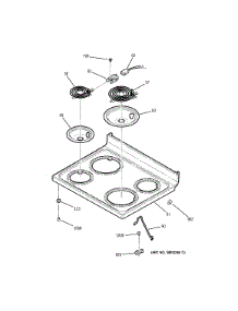 Cooktop parts for Kenmore Range 911.95492300 (91195492300, 911 95492300) from AppliancePartsPros.com