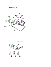 Door Lock parts for Kenmore Range 911.46569893 (91146569893, 911 46569893) from AppliancePartsPros.com