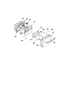 Door parts for Kenmore Range 911.46569893 (91146569893, 911 46569893) from AppliancePartsPros.com