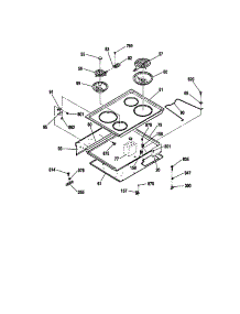 Maintop parts for Kenmore Range 911.45565095 (91145565095, 911 45565095) from AppliancePartsPros.com