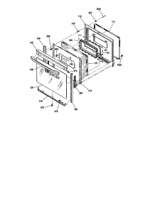 Door parts for Kenmore Range 911.93490010 (91193490010, 911 93490010) from AppliancePartsPros.com