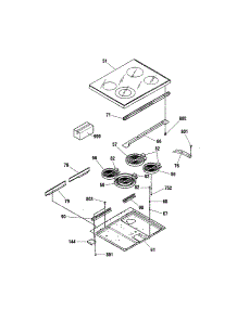 Maintop parts for Kenmore Range 911.95576891 (91195576891, 911 95576891) from AppliancePartsPros.com