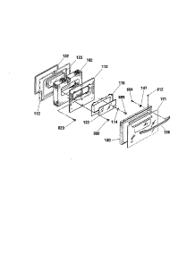 Door parts for Kenmore Range 911.95579891 (91195579891, 911 95579891) from AppliancePartsPros.com