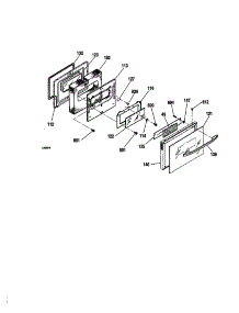 Door parts for Kenmore Range 911.36669894 (91136669894, 911 36669894) from AppliancePartsPros.com