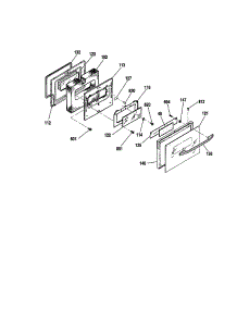 Door parts for Kenmore Range 911.36764100 (91136764100, 911 36764100) from AppliancePartsPros.com