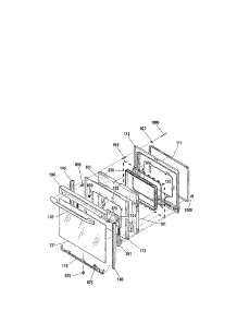 Door parts for Kenmore Range 911.93604010 (91193604010, 911 93604010) from AppliancePartsPros.com