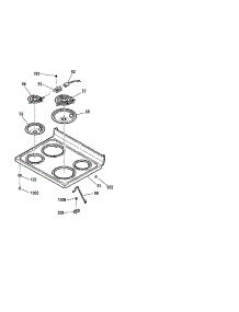 Maintop parts for Kenmore Range 911.93612010 (91193612010, 911 93612010) from AppliancePartsPros.com