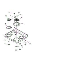 Maintop parts for Kenmore Range 911.93600010 (91193600010, 911 93600010) from AppliancePartsPros.com