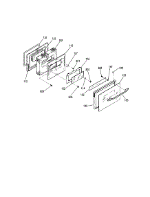 Door parts for Kenmore Range 911.36669092 (91136669092, 911 36669092) from AppliancePartsPros.com