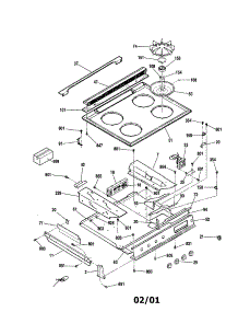 Maintop parts for Kenmore Range 911.36665094 (91136665094, 911 36665094) from AppliancePartsPros.com