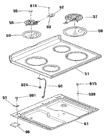 Main Top Section parts for Kenmore Range 911.9172190 (9119172190, 911 9172190) from AppliancePartsPros.com