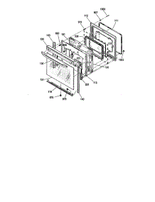 Door parts for Kenmore Range 911.93602002 (91193602002, 911 93602002) from AppliancePartsPros.com