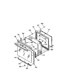 Door parts for Kenmore Range 911.95141000 (91195141000, 911 95141000) from AppliancePartsPros.com
