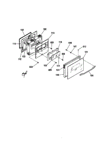Door (911.45565094 / 911.45569094) parts for Kenmore Range 911.45461094 (91145461094, 911 45461094) from AppliancePartsPros.com