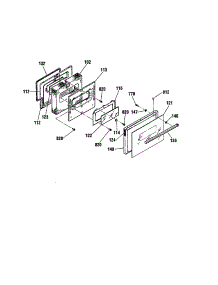 Door (911.45461094 / 911.45468094) parts for Kenmore Range 911.45468094 (91145468094, 911 45468094) from AppliancePartsPros.com