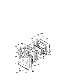 Door parts for Kenmore Range 911.95502000 (91195502000, 911 95502000) from AppliancePartsPros.com