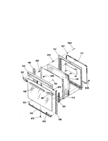 Door parts for Kenmore Range 911.93141000 (91193141000, 911 93141000) from AppliancePartsPros.com
