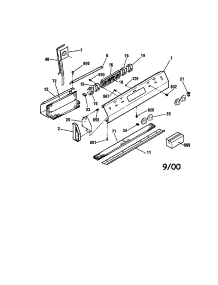 Control Panel parts for Kenmore Range 911.45461095 (91145461095, 911 45461095) from AppliancePartsPros.com