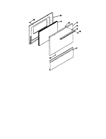 Oven Door And Snap-On Panel parts for Kenmore Range 119.9098510 (1199098510, 119 9098510) from AppliancePartsPros.com