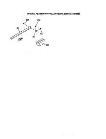 Optional Rear Maintop Filler parts for Kenmore Range 911.46244896 (91146244896, 911 46244896) from AppliancePartsPros.com