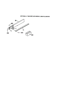 Optional 4" Backsplash parts for Kenmore Range 911.46244896 (91146244896, 911 46244896) from AppliancePartsPros.com