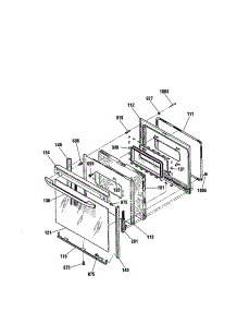 Door parts for Kenmore Range 911.92488992 (91192488992, 911 92488992) from AppliancePartsPros.com
