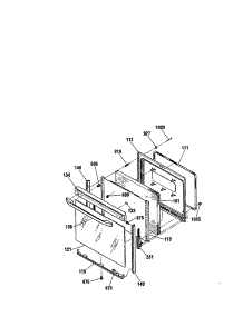 Door parts for Kenmore Range 911.93401992 (91193401992, 911 93401992) from AppliancePartsPros.com