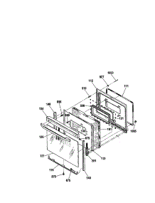 Door parts for Kenmore Range 911.92502992 (91192502992, 911 92502992) from AppliancePartsPros.com