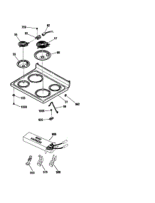 Maintop / Wiring Components parts for Kenmore Range 911.92502992 (91192502992, 911 92502992) from AppliancePartsPros.com