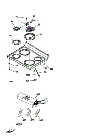 Maintop / Wiring Components parts for Kenmore Range 911.93408992 (91193408992, 911 93408992) from AppliancePartsPros.com