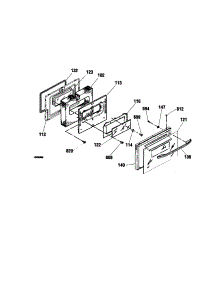 Door Section parts for Kenmore Range 911.95479891 (91195479891, 911 95479891) from AppliancePartsPros.com