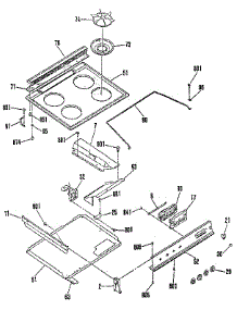 Main Top Section parts for Kenmore Range 911.3651190 (9113651190, 911 3651190) from AppliancePartsPros.com