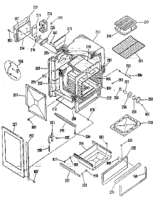 Oven Body Section parts for Kenmore Range 911.3651190 (9113651190, 911 3651190) from AppliancePartsPros.com