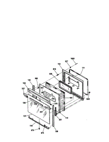 Door parts for Kenmore Range 911.95297991 (91195297991, 911 95297991) from AppliancePartsPros.com